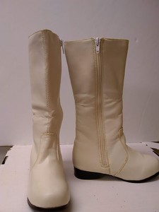 white gogo boots size 11