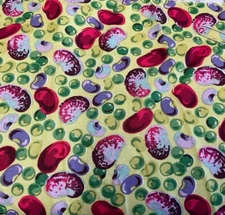 FREE SPIRIT VEGGIES #PWMN002 - PEAS & BEANS-BRIGHT BY MARTHA NEGLEY- BY THE YARD