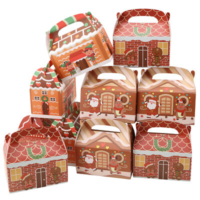 24pcs Handheld Gift Box Present Paper Candy Cookie Box Christmas Gift Box
