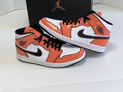 Nike Air Jordan MID SE DD6834 802 TURF ORANGE White Mens Sneakers Sz 