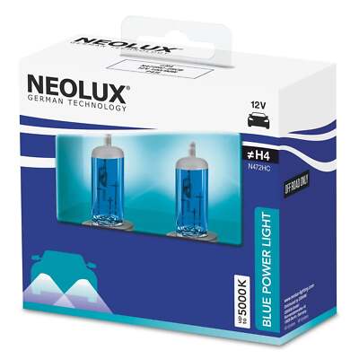 2x H4 12V 100/90W P43T NEOLUX Blue Power Light N472HC Halogen Autolampe