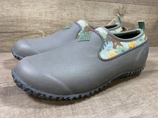 Muck Boots Muckster II Low Rubber Waterproof Bootie Gray Floral Womens Size 10