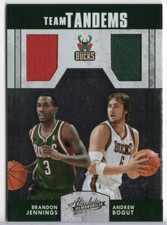 2010-11 Absolute Memorabilia Jennings & Bogut #8 Bucks Team Tandems Jersey /100