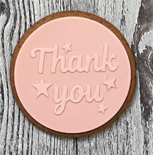 Thank You Cookie Stamp Pop-Out Debosser Fondant Teacher Cupcake Embosser