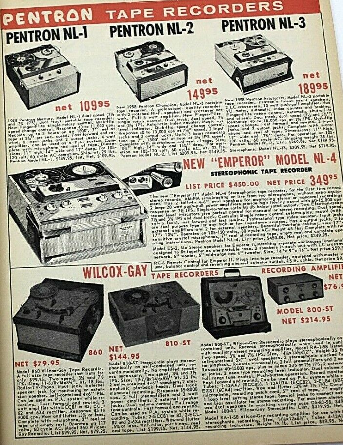 McGee Radio Co Electronics Catalog for 1959 TV Stereos, Components ++