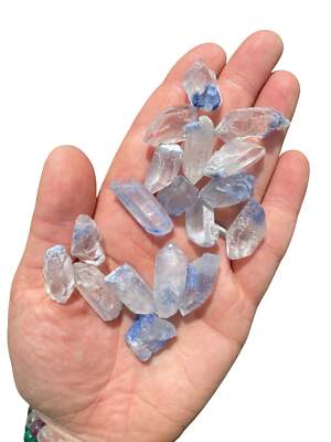 Raw Dumortierite & Clear Quartz Crystal, Natural Dumortierite from Brazil