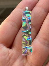 925 sterling silver rainbow color dichroic glass Pendant