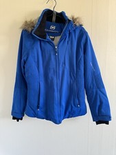 Obermeyer Womens Jacket In Blue Size 13 Quilted Puffer Ski Coat