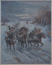 Adolf Baumgartner Stoiloff 1850 - 1924 RUSSIAN COSSAKS IN TAIGA