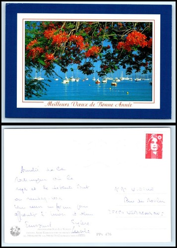 MARTINIQUE Postcard - Meilleurs Voeux de Bonne Annee BA