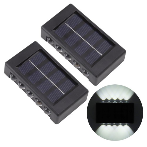 2 PCS Solar Wall Light Waterproof Up Down Luminous Wall Lamp Outdoor HG - Picture 21 of 23