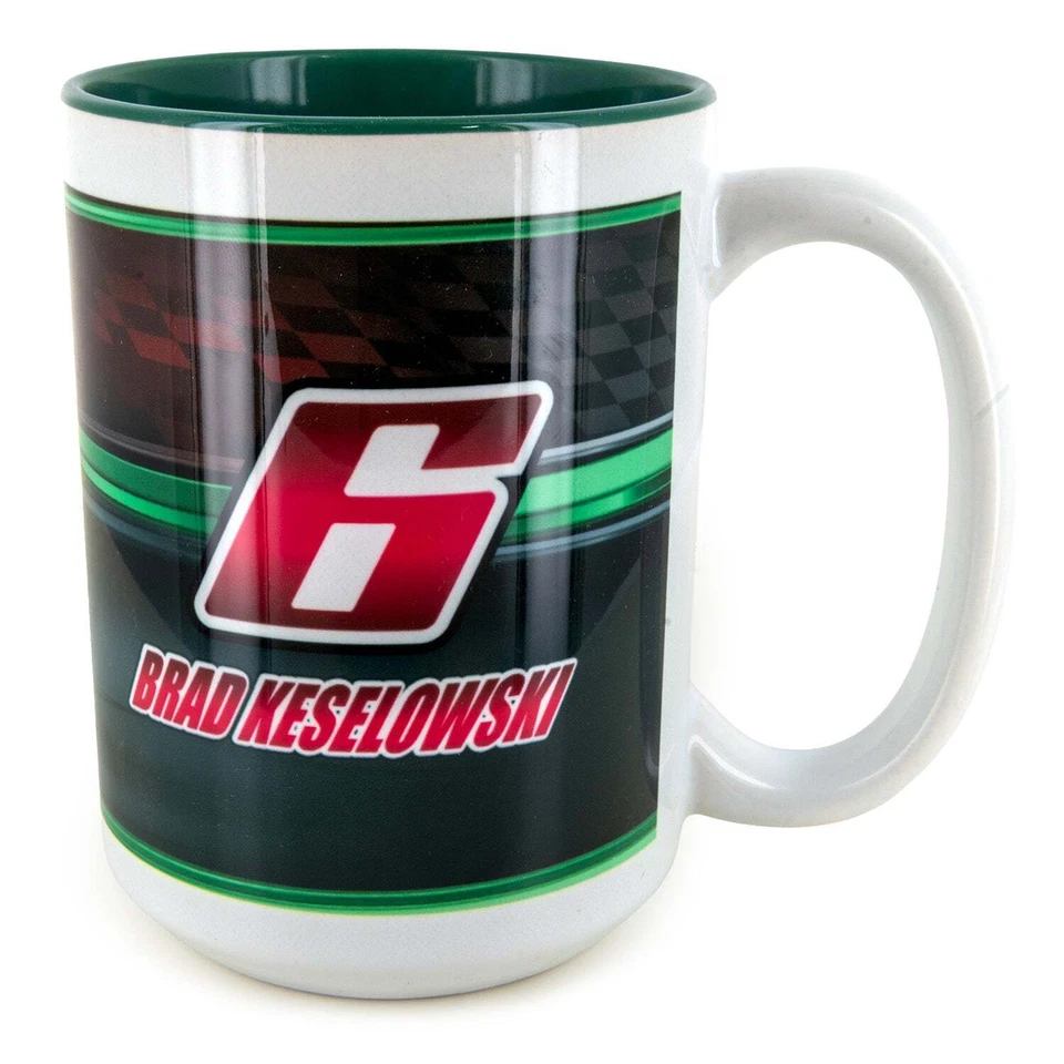 Taza de café Brad Keselowski 2025 Castrol #6 15 oz con interior de color Foto 2 de 2