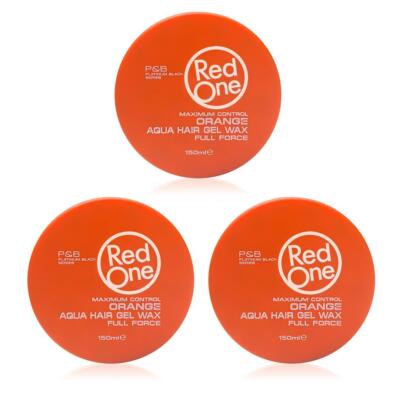 RedOne Aqua Hair Gel Wax Full Force Orange, (3er Pack) 150ml
