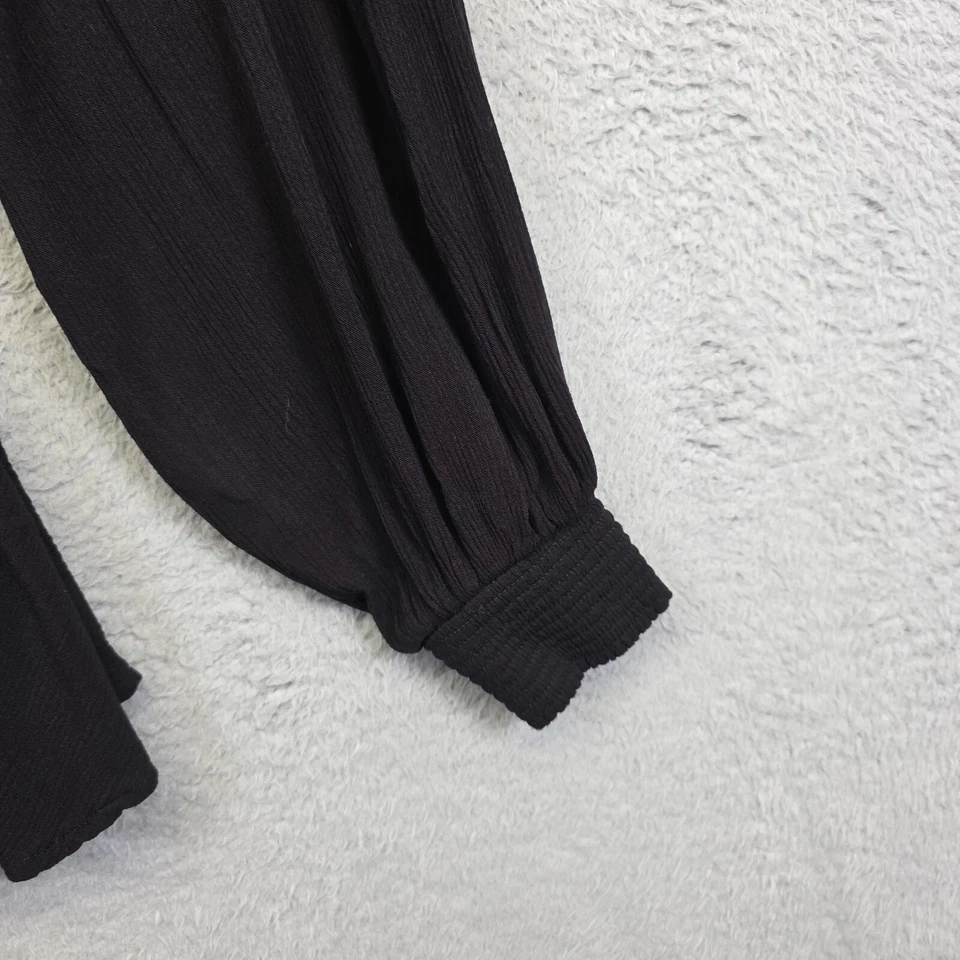 Torrid 包裹上衣女式 2X 黑色奇思格浪漫花边 Surplice Goth Regency — 第 4/4 张图片