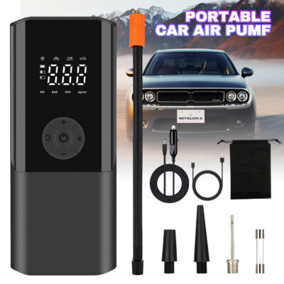 150 PSI Portable Air Pump w/LED Light for Cars,Bikes & Motorcycle Tires,Balls