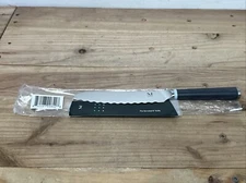 Black Material Serrated Bread Knife 6" for Homemade Bread Serrated Kitchen NEW