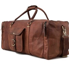 BERLINGER Genuine LEATHER XXL NEW YORK Overnight Travel Bag - NEW, Never Used!