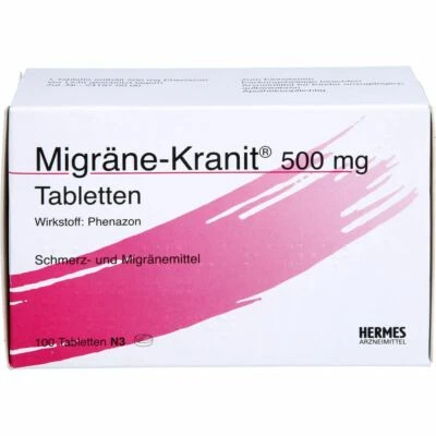 HERMES ARZNEIMITTEL GMBH MIGRÄNE KRANIT 500 mg Tabletten 100 St PZN03438056