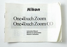 Nikon One-Touch Zoom/One-Touch Zoom QD Original User Instruction Manual Booklet