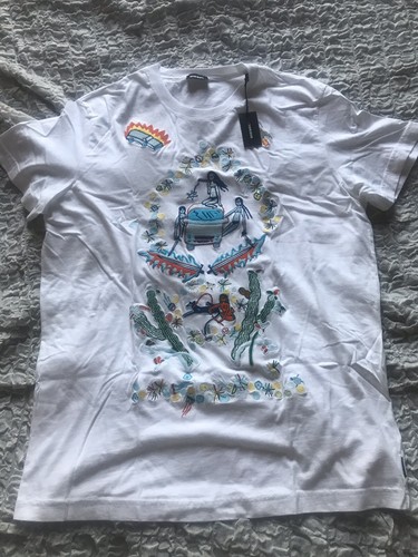 Diesel T Shirt Uomo Con Ricamo Taglia XL Bianca - Foto 2 di 4