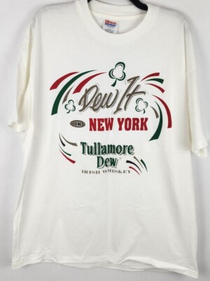 NWOT Vintage Tullamore Dew Irish Whiskey Shirt ''Dew It New York'' Mens XL