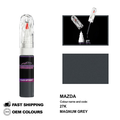 FÜR MAZDA MAGNUM GREY 27K Touch Up Lackstift Pinsel Fix Kit Kratzer Chip Set ...