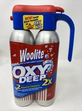 2 Woolite Oxy Deep 2X Spot & Stain Carpet Cleaner 2 Powerful Cleaners 14oz New