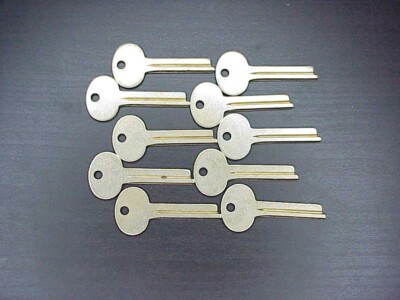 10x Ilco 1068E Key Blanks For S&G Safe Deposit Box 96G Nickel Silver NOS