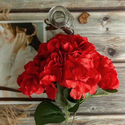 25 Silk Hydrangea Wedding Bouquets Flowers DIY Crafts Home Decorations 5 Bushes