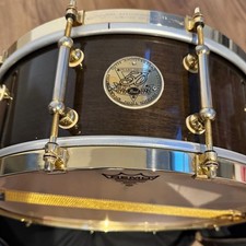 Pearl 50th Anniversary Solid Maple Snare Drum 14x5.5 Gold Case Japan 1996
