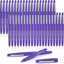 Felt Tip Pens, 40 Purple Pens, 0.7Mm Medium Point, Felt Tip Markers Pens for Jou