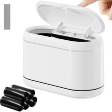 Cestino Da Scrivania Pop-Up, Mini Pattumiera Da Tavolo Design a Doppia Canna, Pa