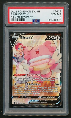 Blissey V TG22/TG30 Trainer Gallery Holo Pokémon 2022 Silver Tempest PSA 10 GEM