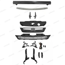 For CR-V 2007-2009 Bumper Reinforcement , Chrome Grille & Fog Lamps Assembly