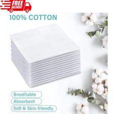 12 Pack Men's Handkerchiefs 100 Cotton Handkerchief Men Pocket Square 15"X15"