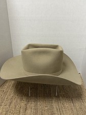 Vintage RESISTOL XXX Beaver Felt Cowboy Hat Size 6-5/8. Beige Khaki. Very Clean