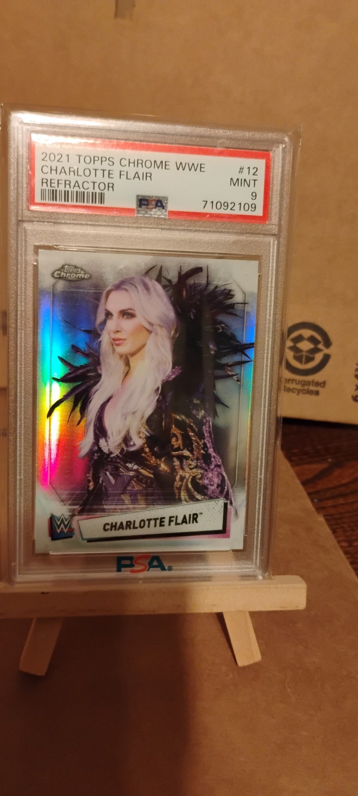 2021 Topps Chrome Refractor WWE  Charlotte Flair PSA