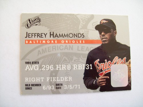1995 Studio Jeffrey Hammonds #40 card