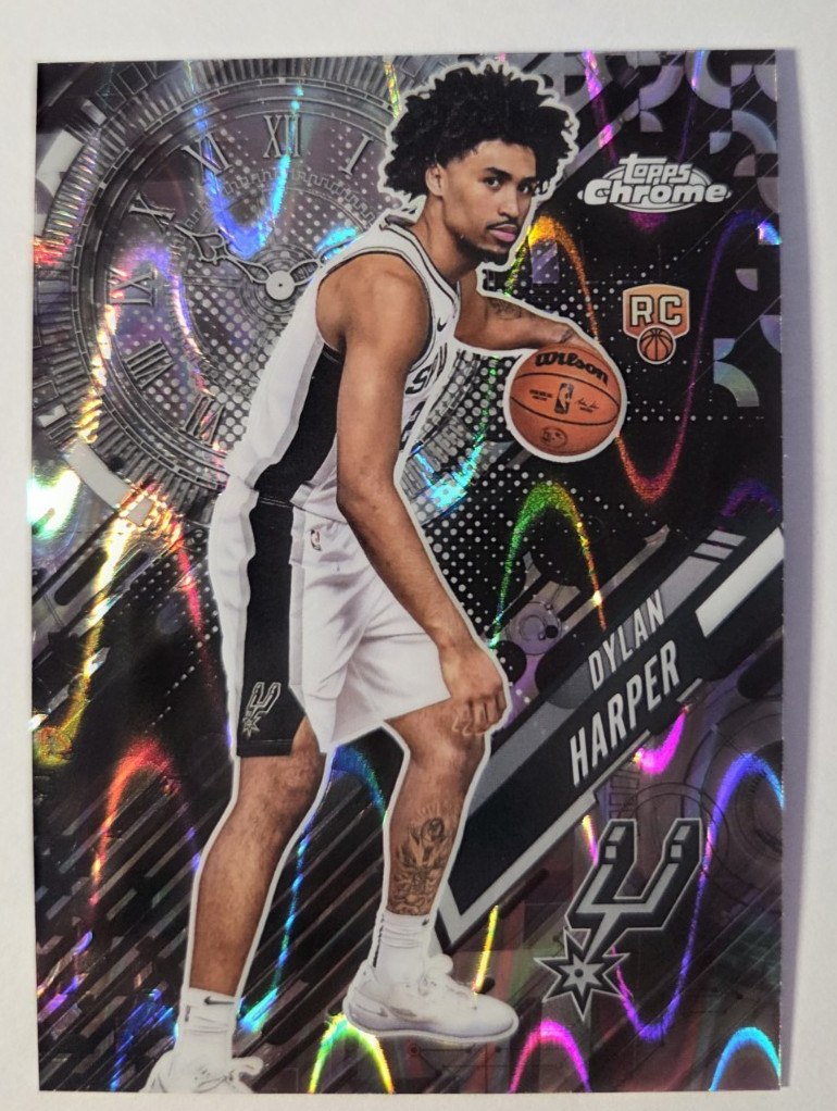 2025-26 Topps Chrome Dylan Harper Go Time RC Ray Wave Refractor #GT-17 Spurs 🔥