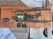 GUILLOW'S SOPWITH CAMEL BALSA FLYING MODEL KIT 28" RUBBER OR RC LOOK