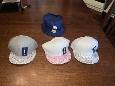 Lot Of 4 Decky Unisex 6 Panel High Profile Structured Bandanna Bill Snapback