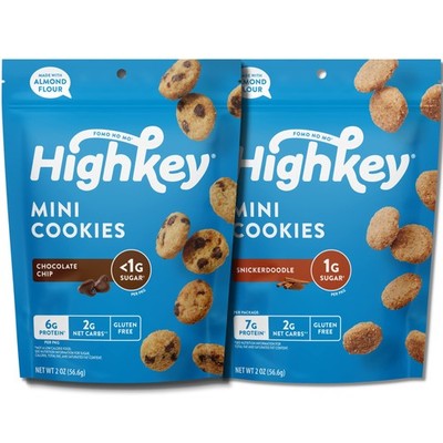 HighKey Sugar Free Cookies Variety 2Pack  Keto Snack Pack Zero Carb No Sugar ...
