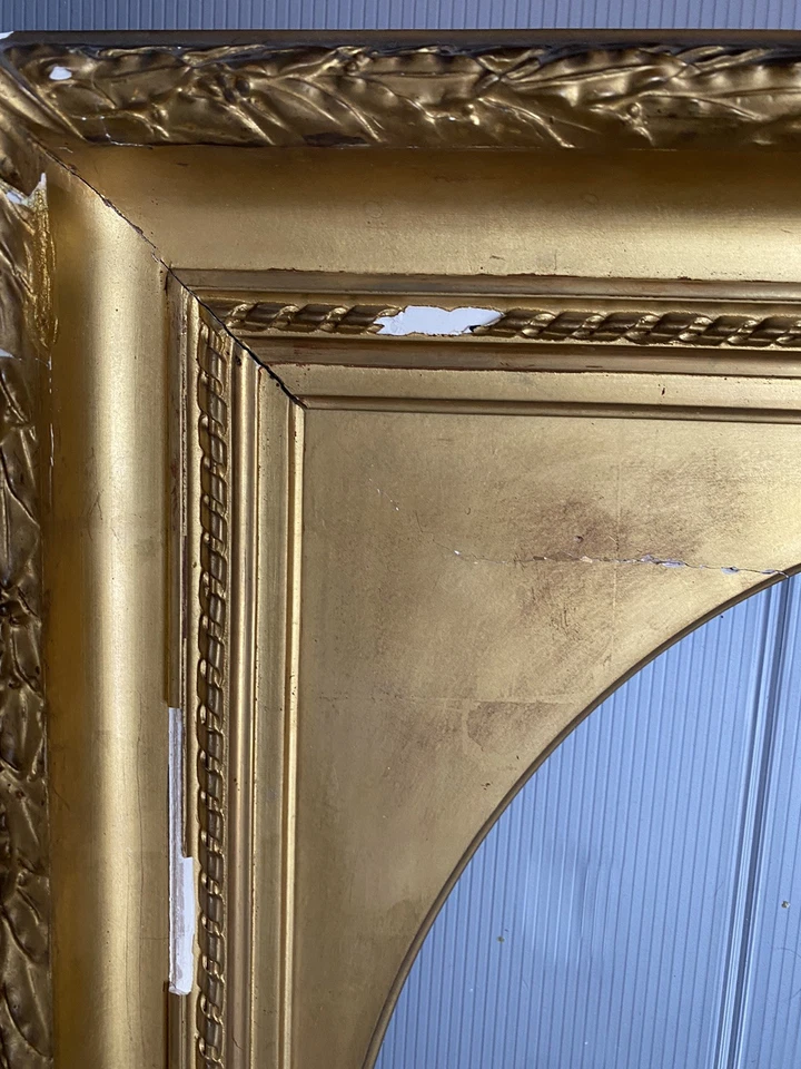 cadre Ancien Doré Louis XVI Napoléon III XIX Oval 8F 46 X 38 Cm Ou 50 X 40 - Photo 4/4