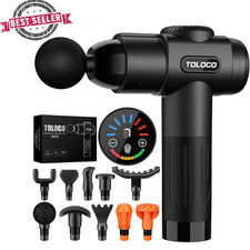 Deep Tissue Massage Gun Quiet Percussion Massager with 10 Attachments