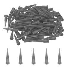 100Pcs 1.2mm Plastic Tapered Pinhead, 16 Gauge TT Blunt Needle Tip, Gray