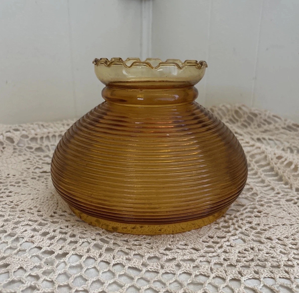 Amber Glass Lamp In Collectible Lamp Shades for sale | eBay