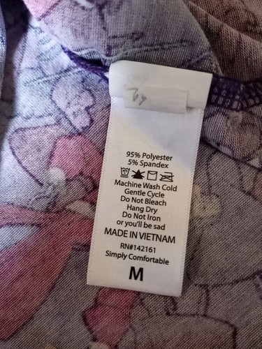 LuLaRoe Disney Villains Captain Hook T-shirt Dress Sz Medium Purple - Picture 9 of 12