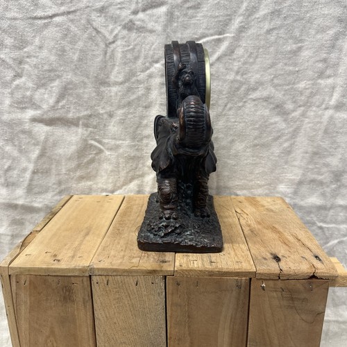 Vintage Colonial Clock Co. Elephant Clock 9” Tall - Picture 4 of 4