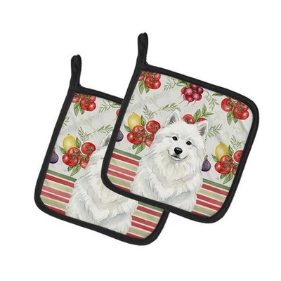 Carolines Treasures WDK8399PTHD Unisex Adult White Samoyed Vegetables Pot Hol...