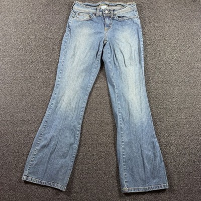 SO Wear It Declare It Bootcut Low Rise Jeans Women's 5 Light Wash Blue Denim Y2K